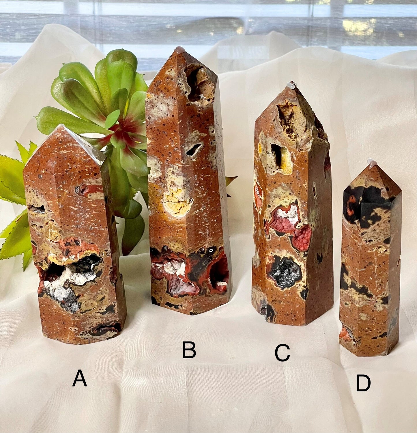 Red Fox Volcanic Agate Tower