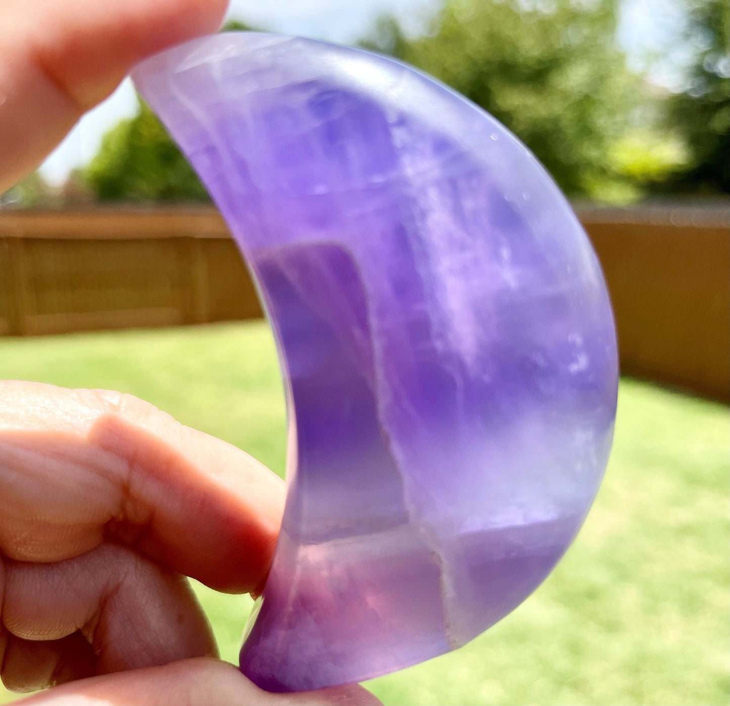 Fluorite Half Moon, Purple Fluorite Half Moon