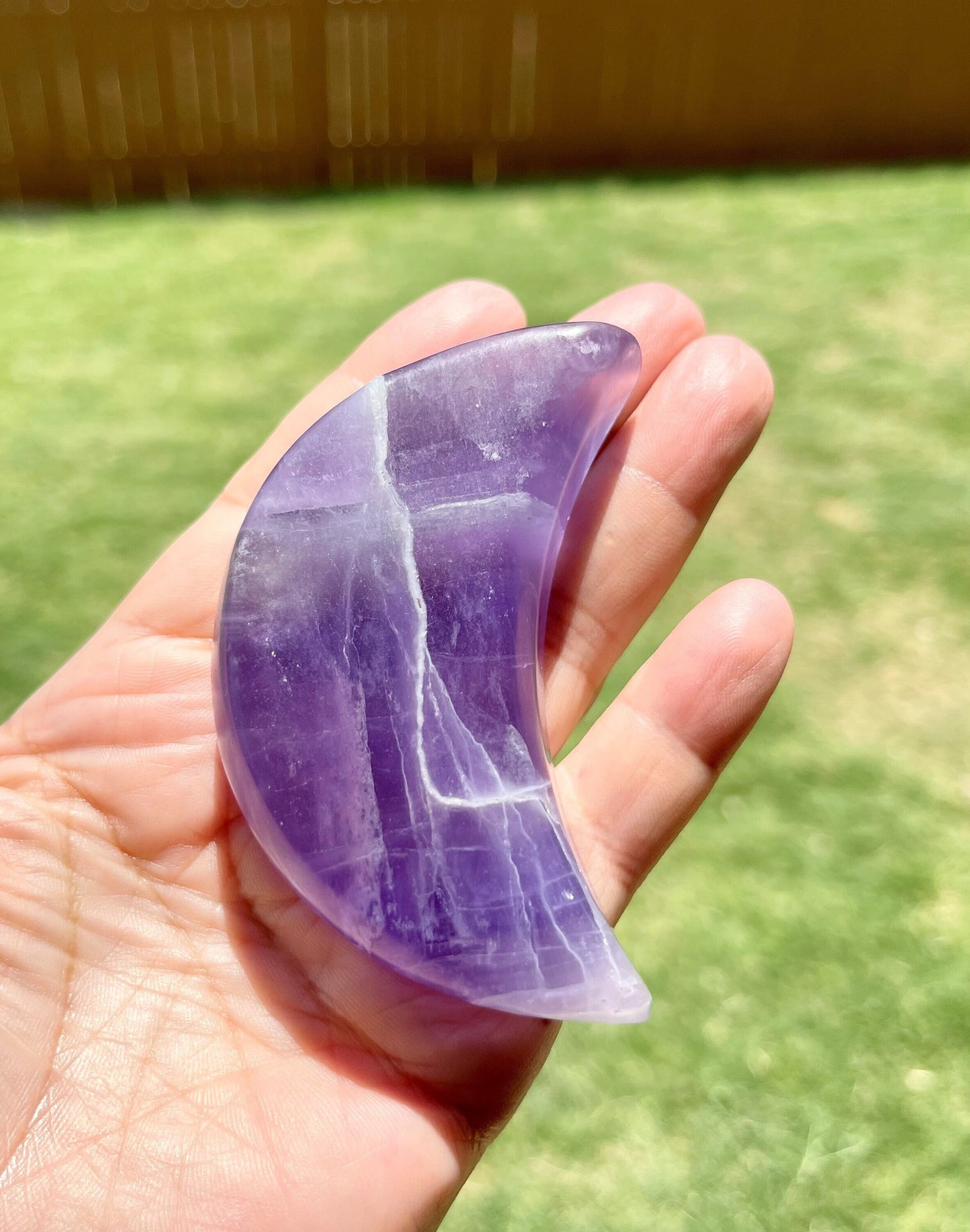 Fluorite Half Moon, Purple Fluorite Half Moon
