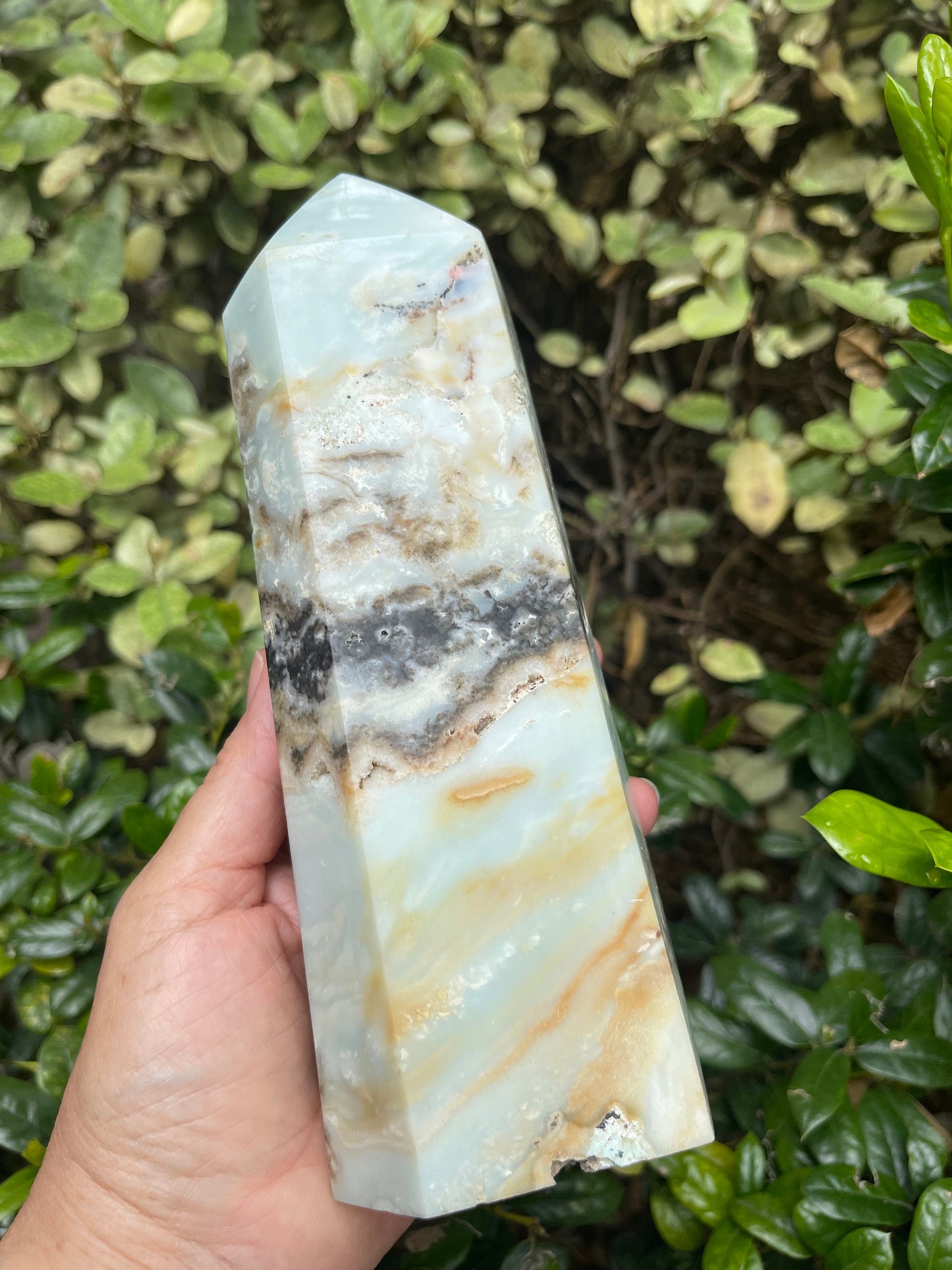Natural Blue Caribbean Calcite Tower