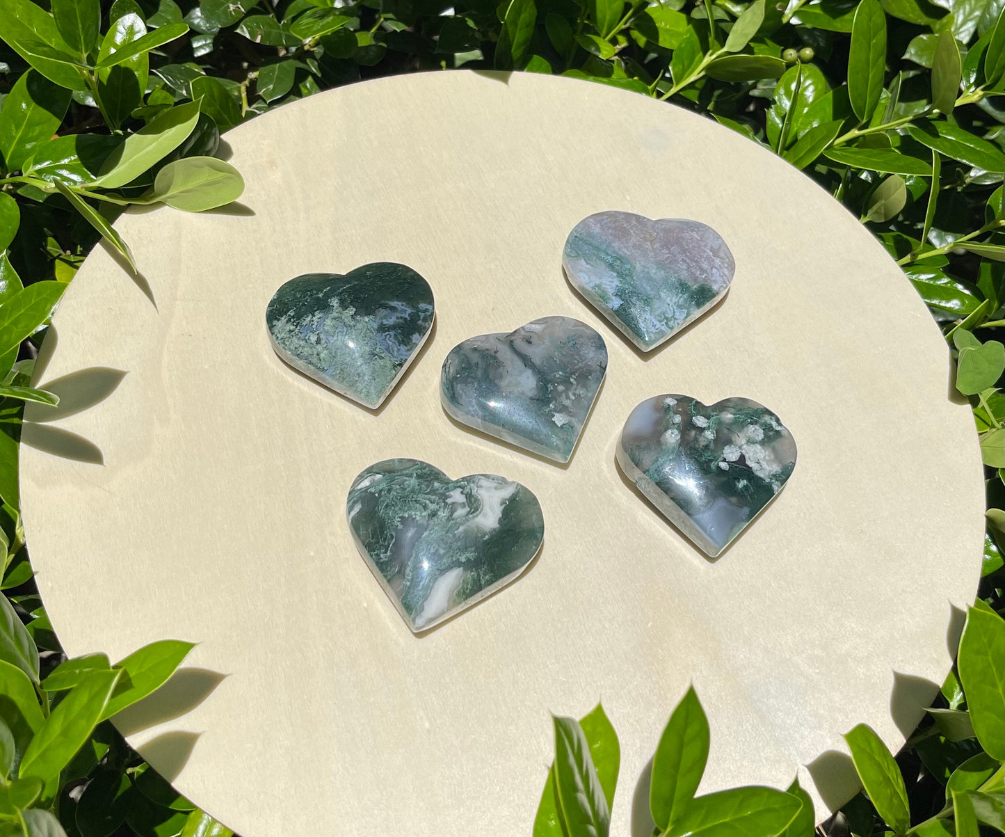 Moss Agate Heart