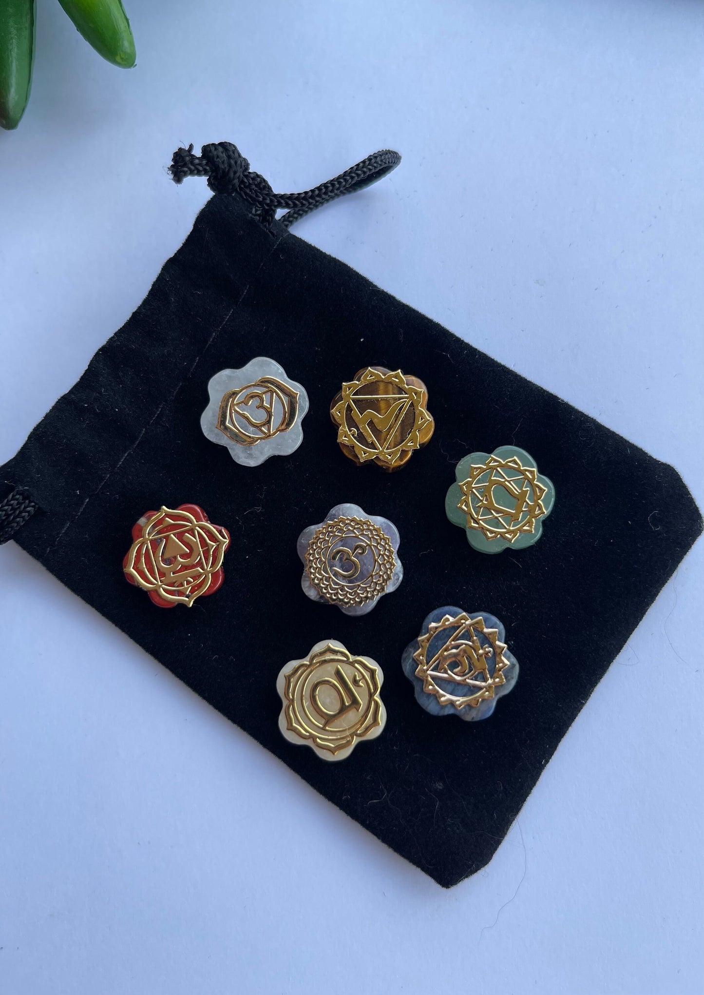 Seven Chakras Flower Crystal Mini Set