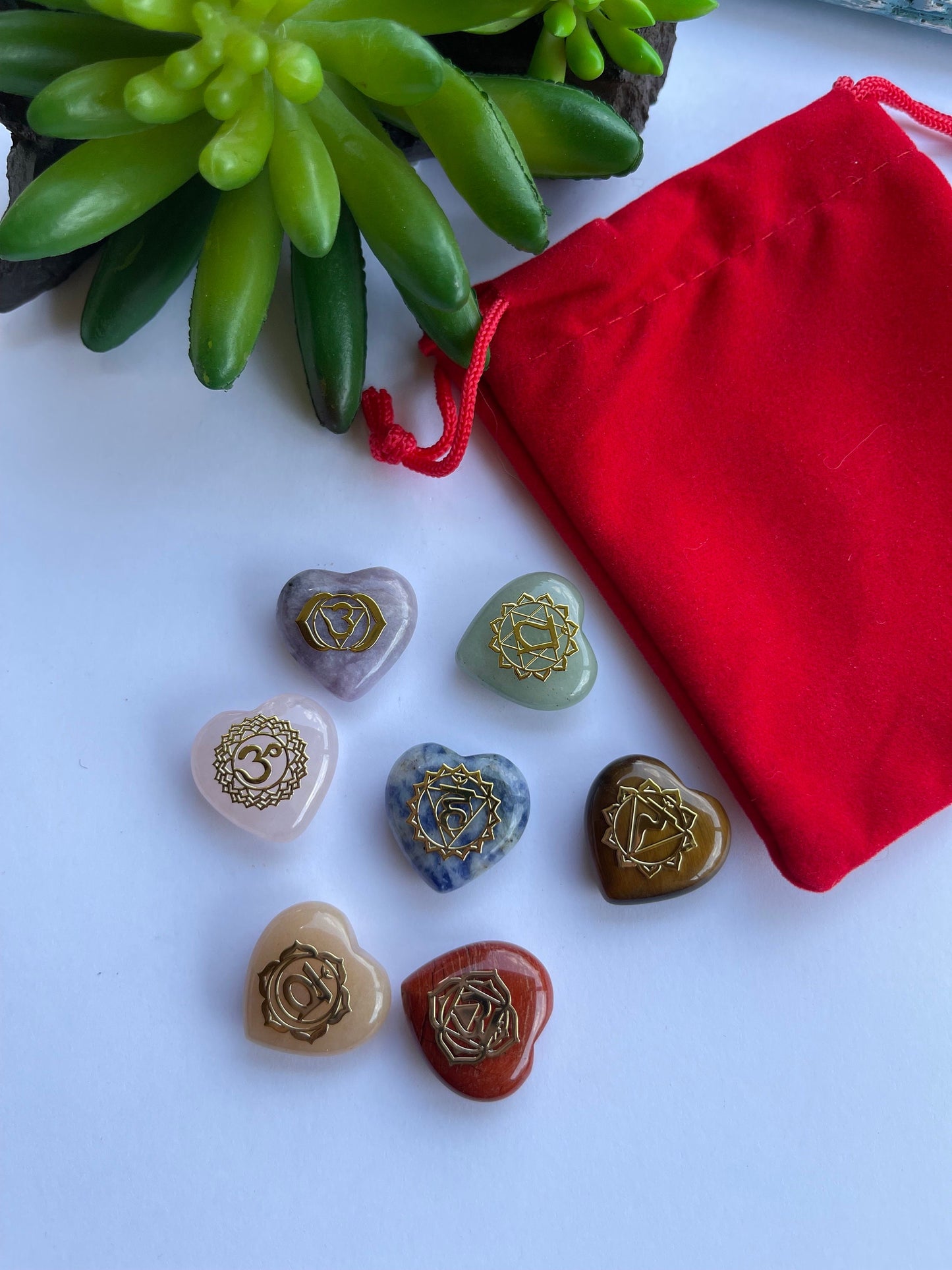 Seven Chakras Hearts Mini Set