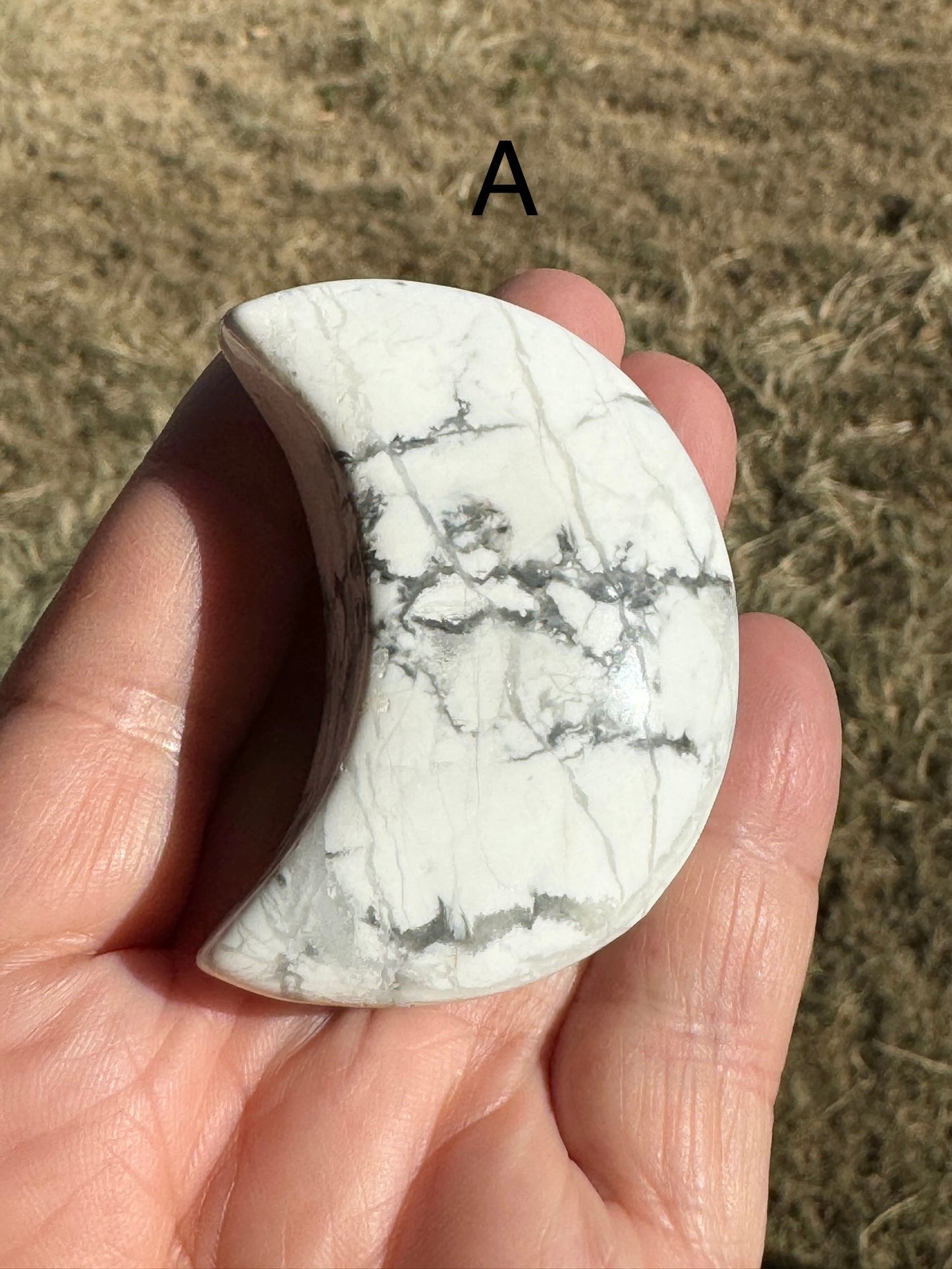 Howlite Half Moon Carving