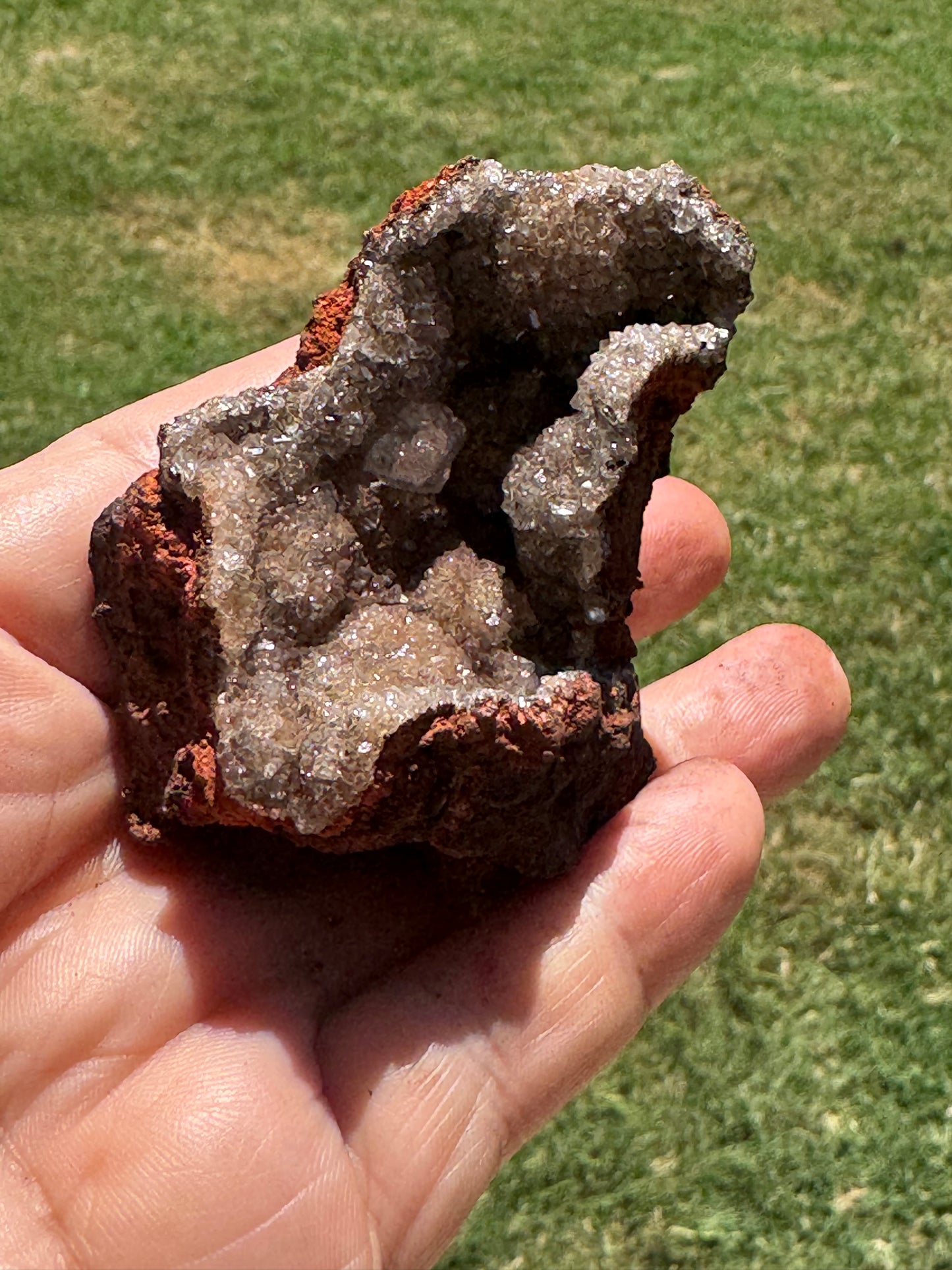 Natural Druzy Red Calcite Specimen