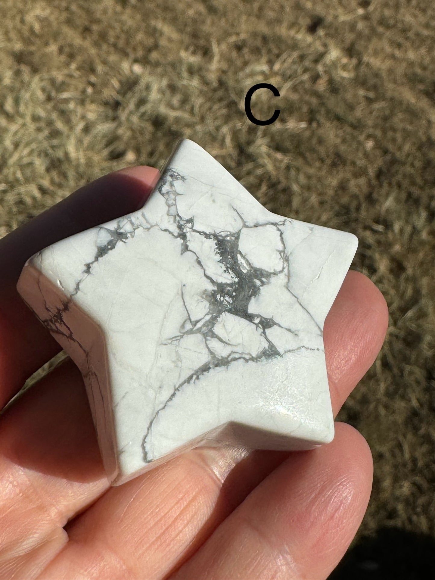 Howlite Star Carving