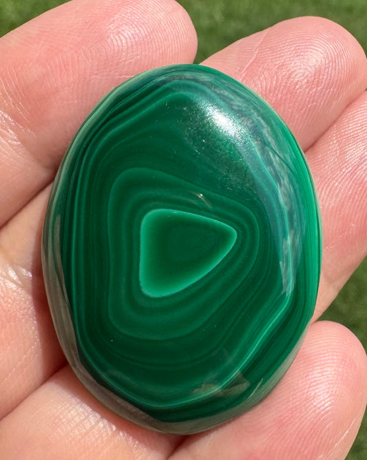 AAA Malachite Cabochon: 39mm Oval Gemstone