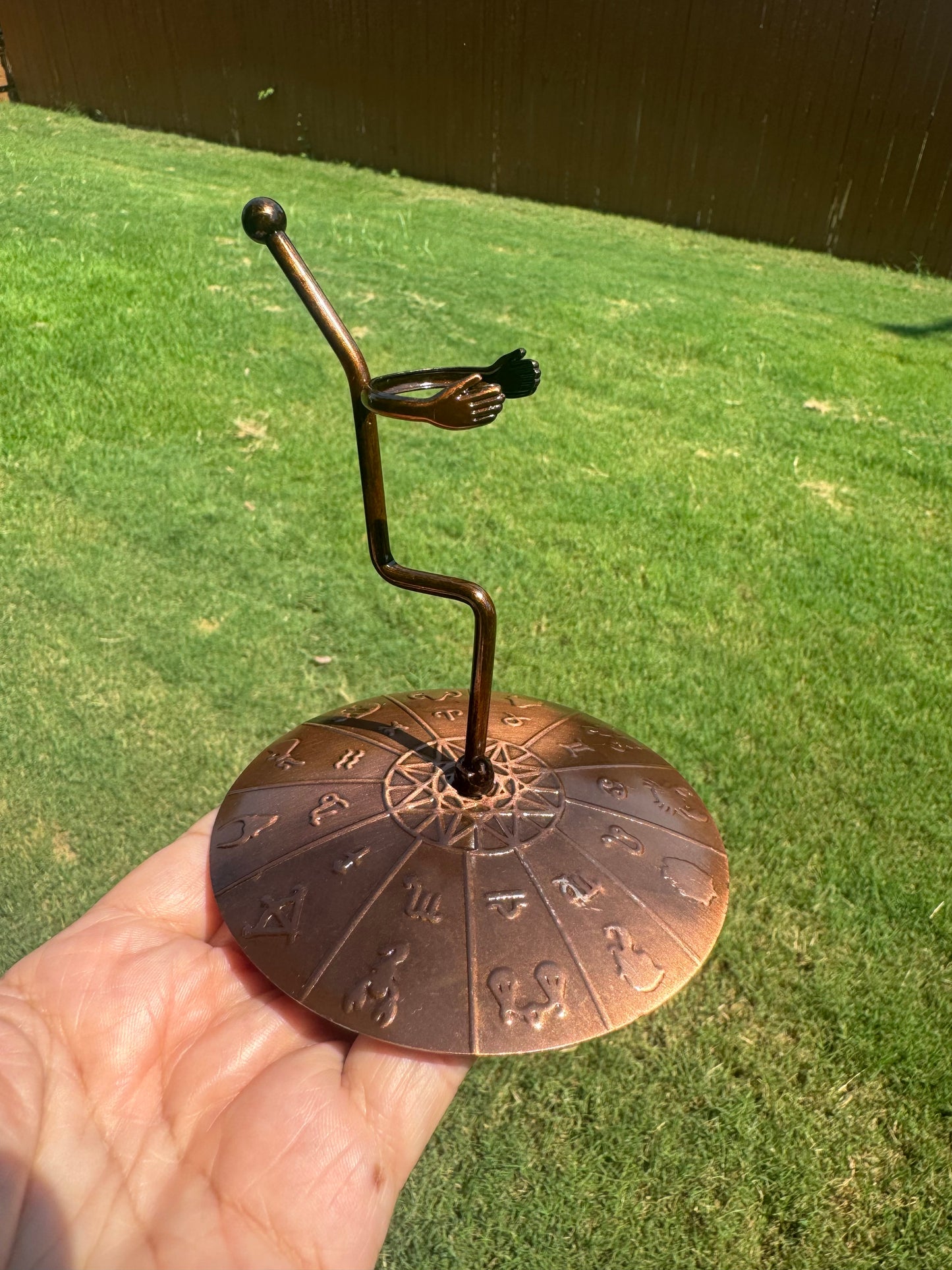 Bronze Zodiac Wand Holder