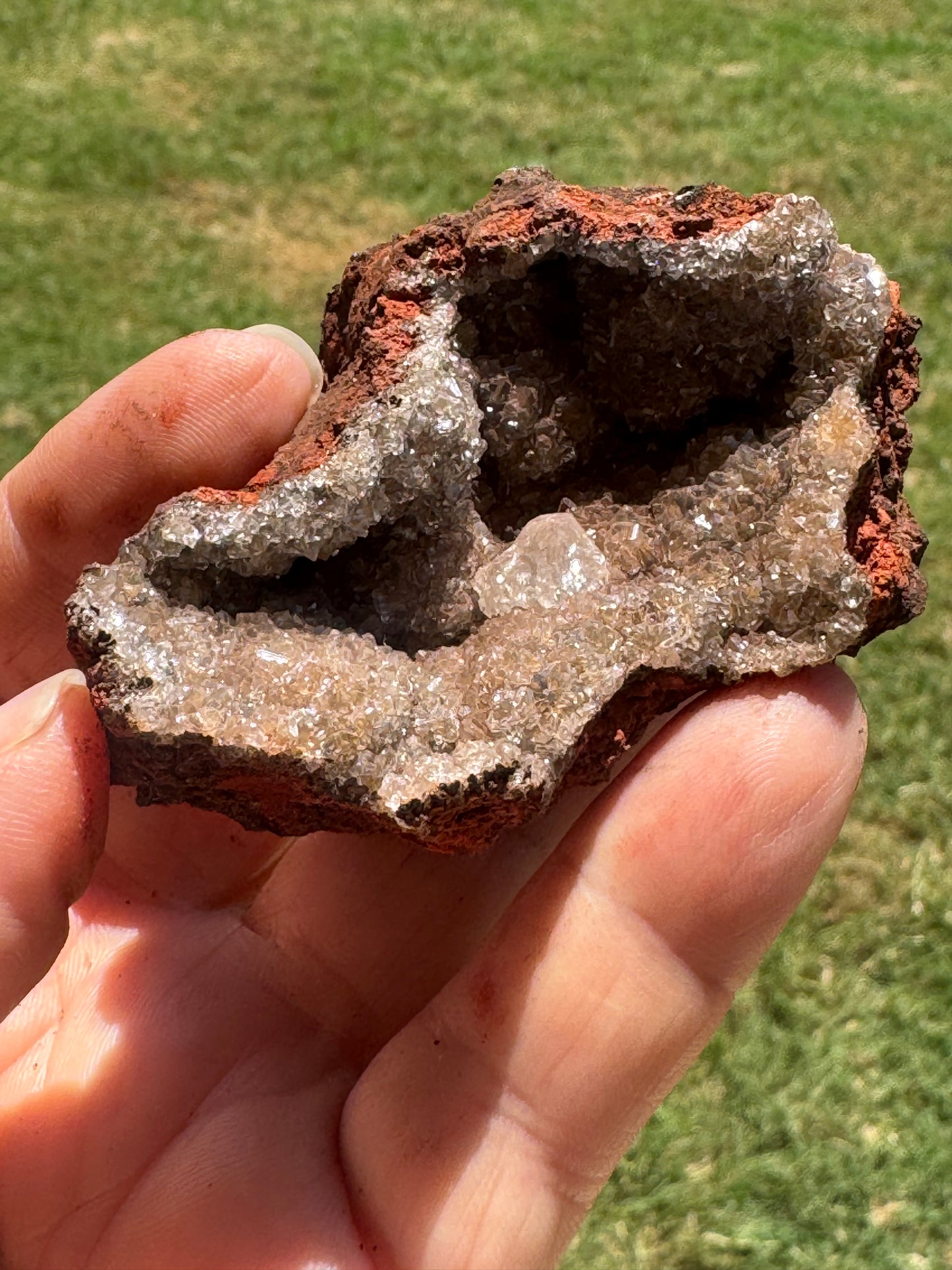 Natural Druzy Red Calcite Specimen
