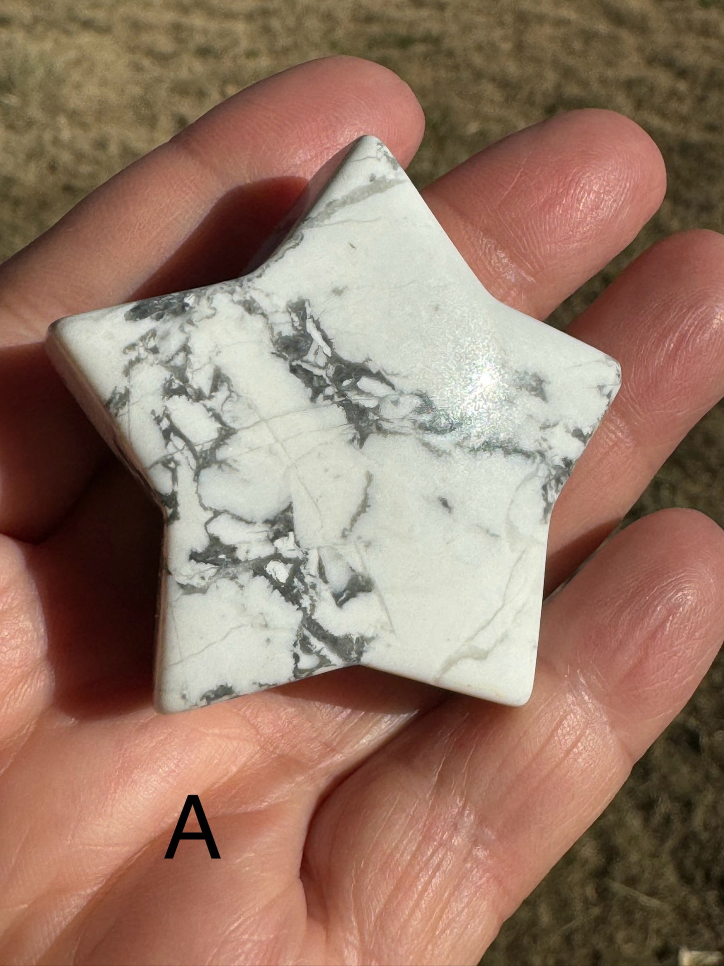 Howlite Star Carving