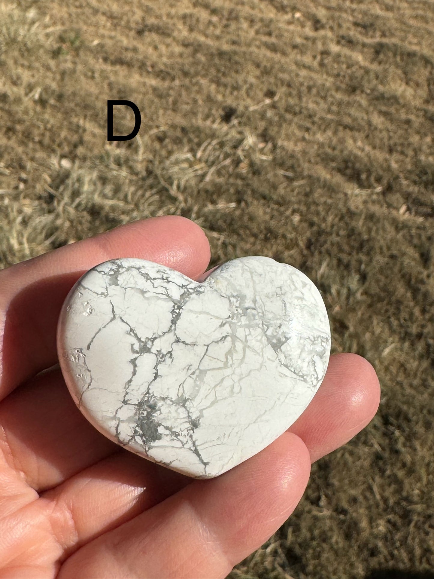 Howlite Heart Carving