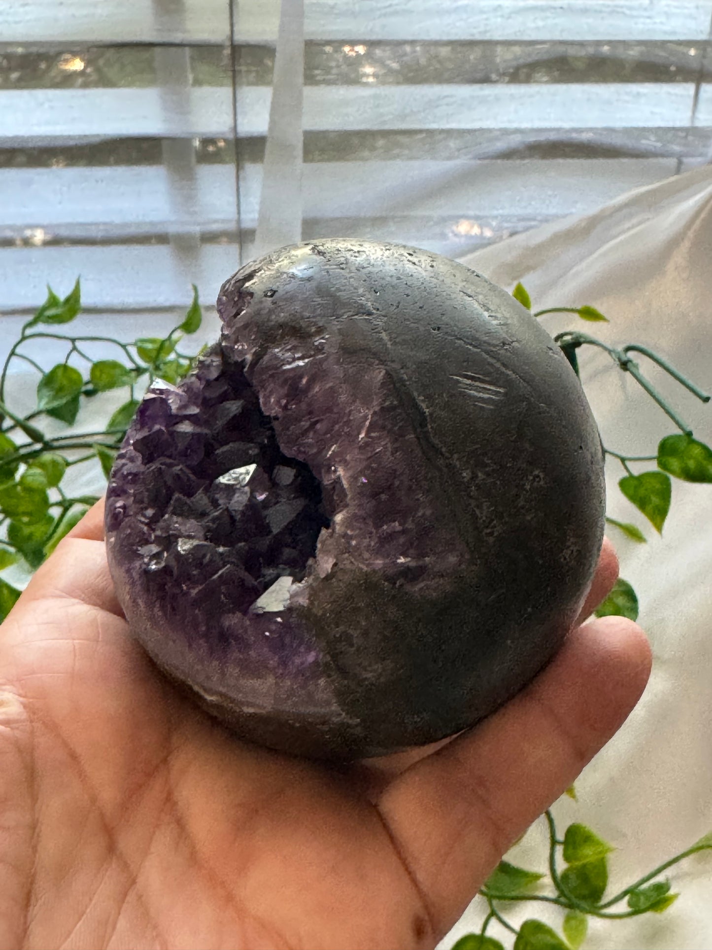 Druzy Amethyst Geode Sphere 77mm