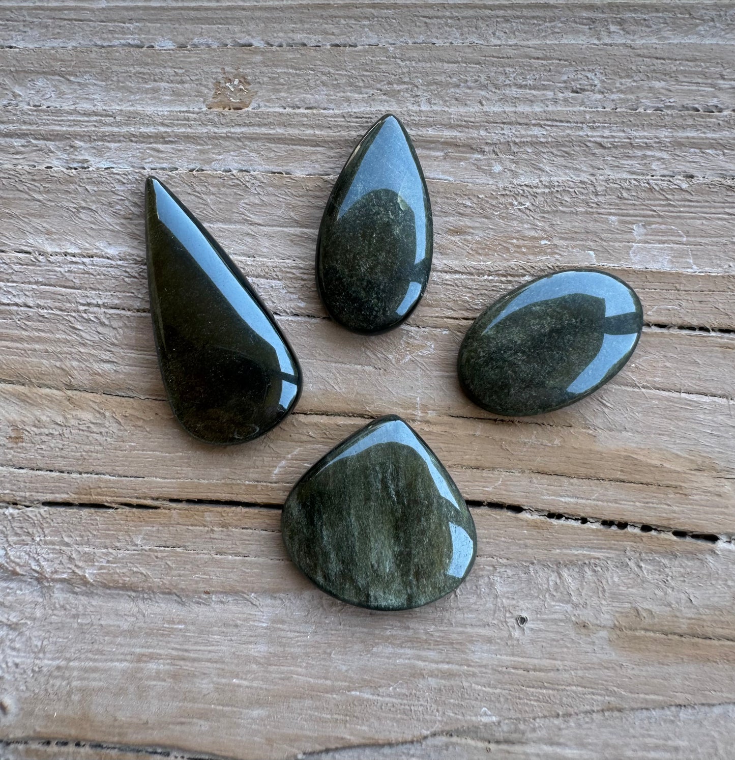 Natural Golden Obsidian Cabochon