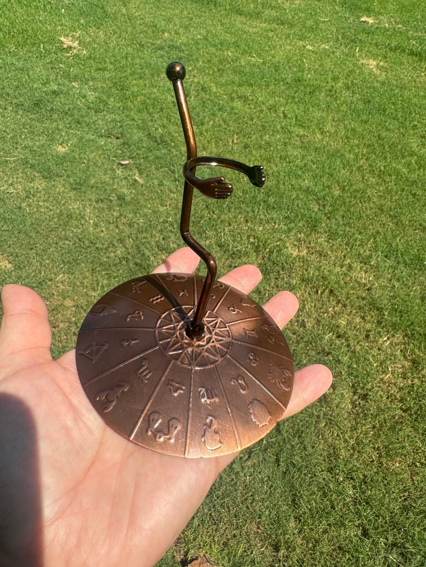 Bronze Zodiac Wand Holder