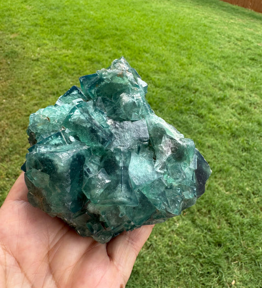 Natural Raw Green Fluorite Stone, UV Reactive Color-changing