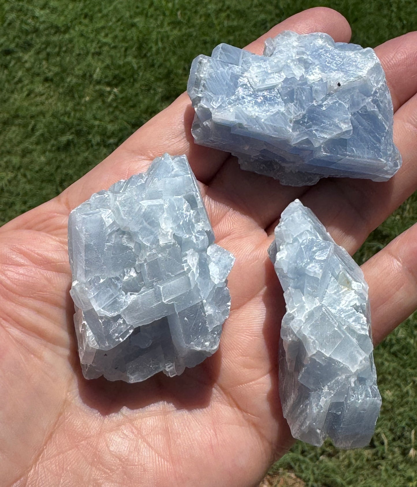 Natural Raw Blue Calcite