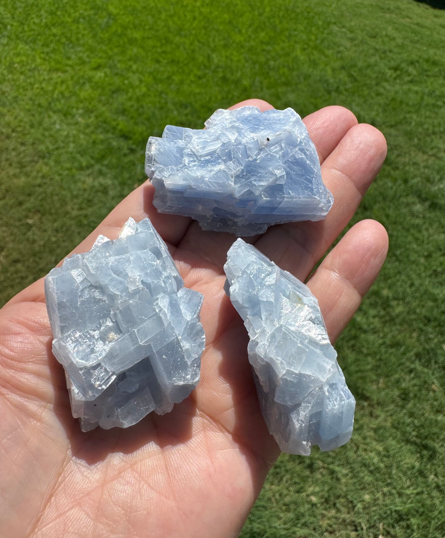 Natural Raw Blue Calcite