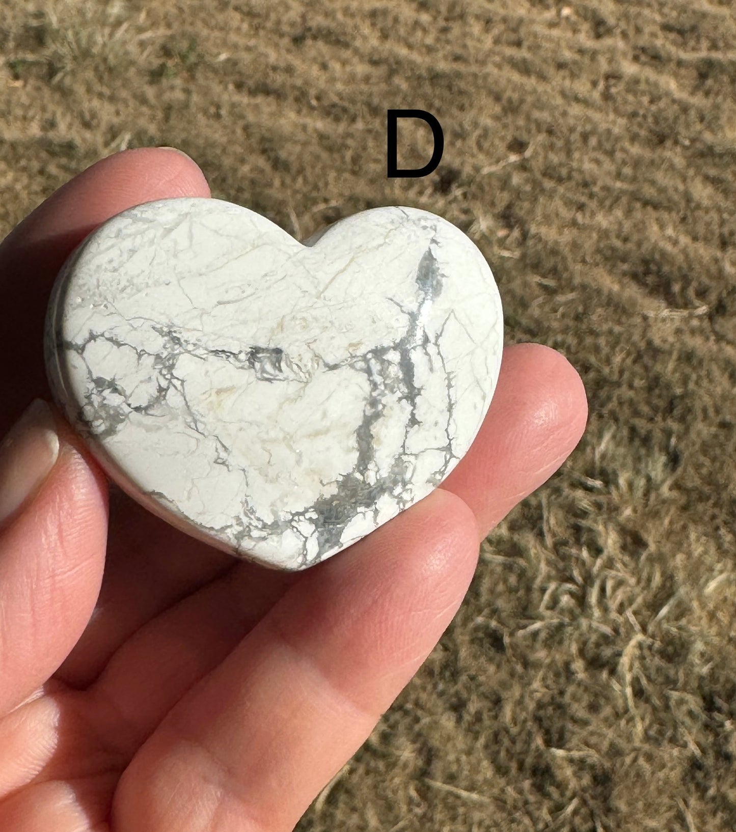 Howlite Heart Carving