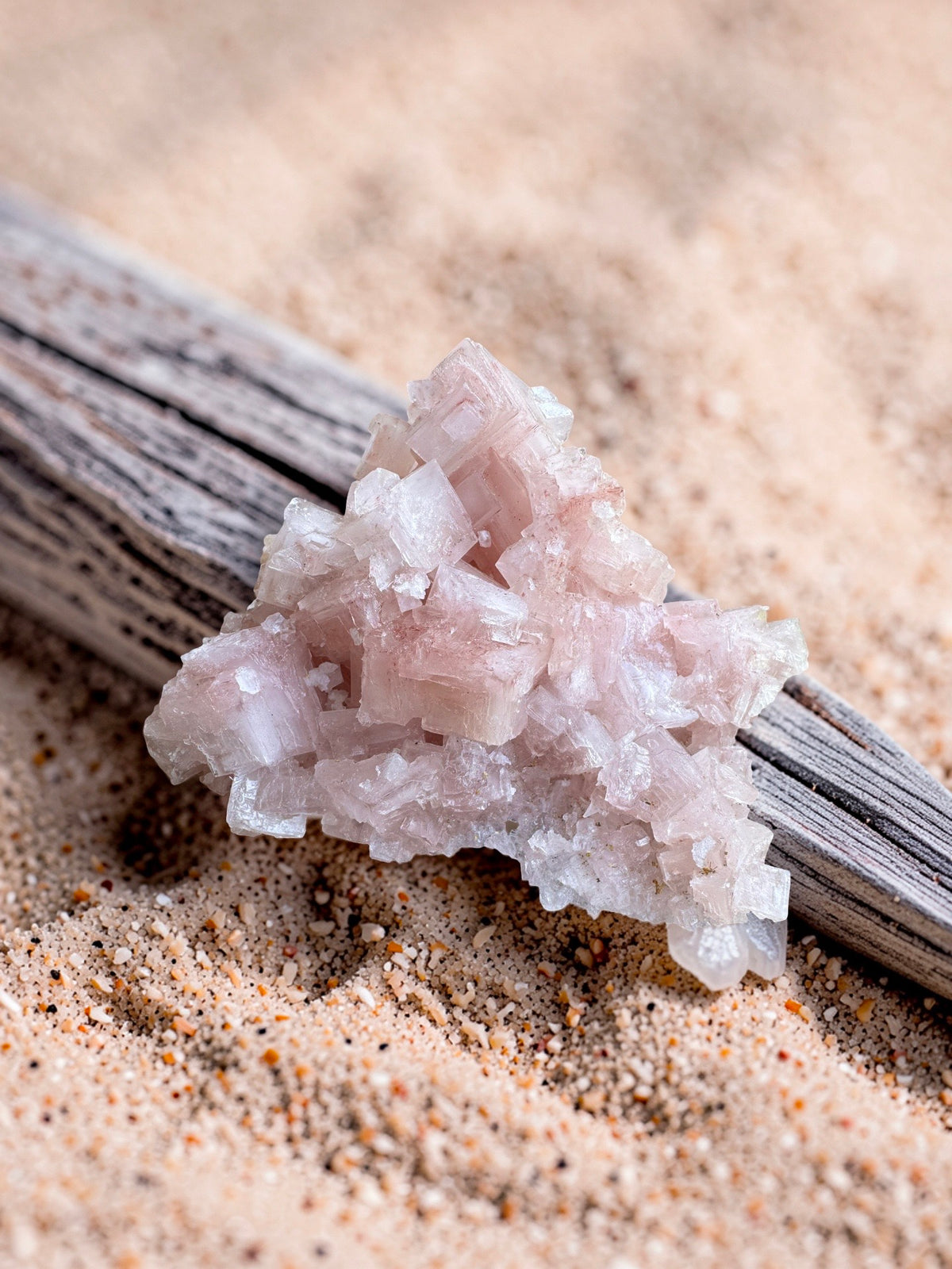 Pink Halite Crystal Specimen