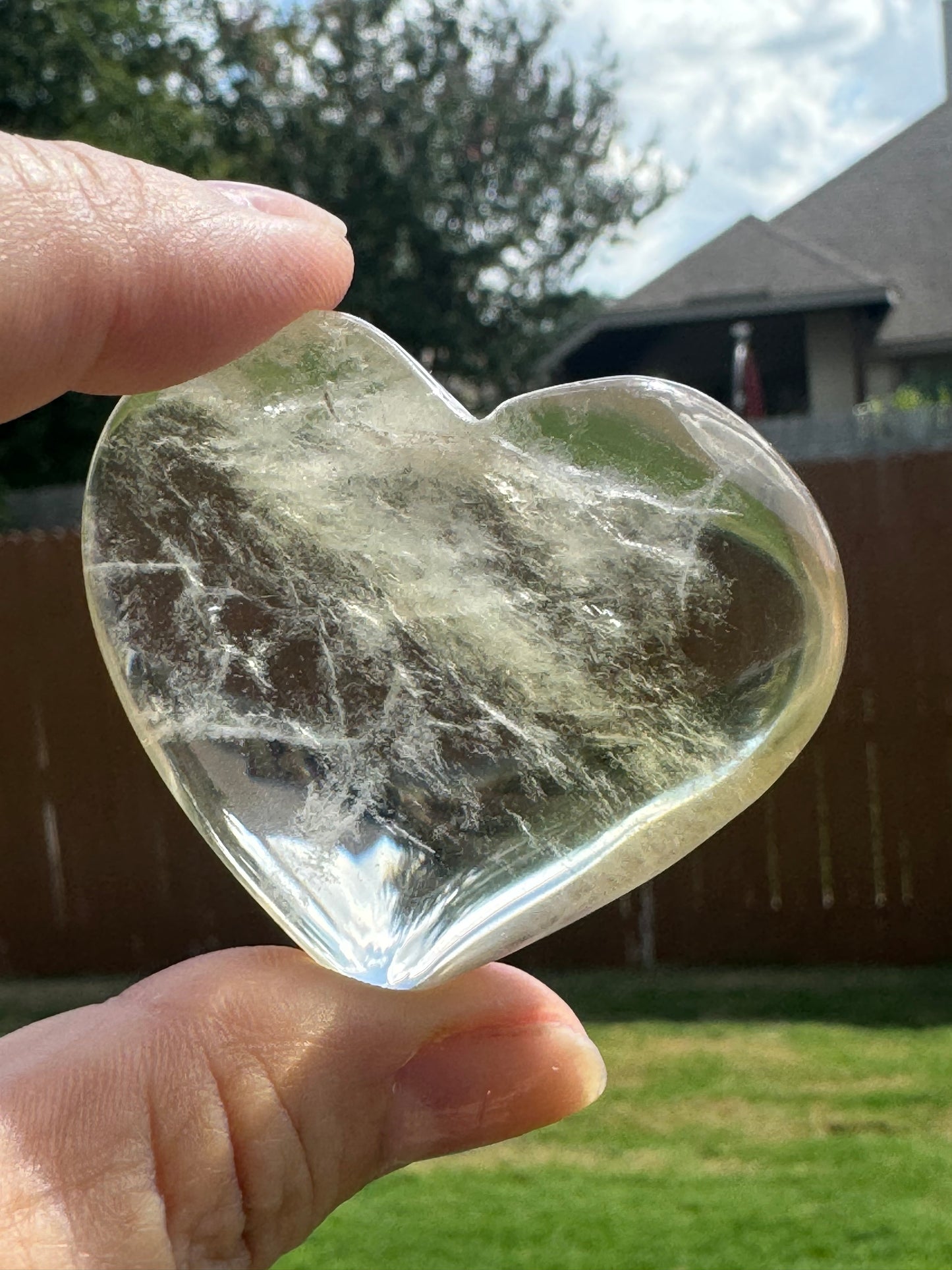 Citrine Heart Carving