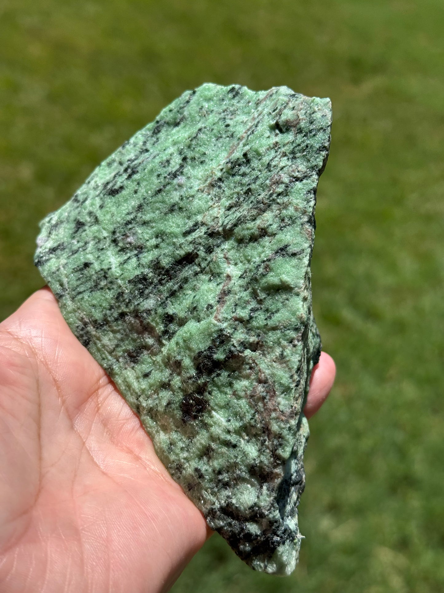 Raw Green Zoisite Stone 1.7 lb.