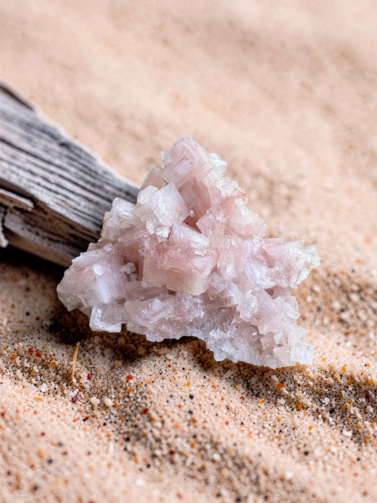 Pink Halite Crystal Specimen