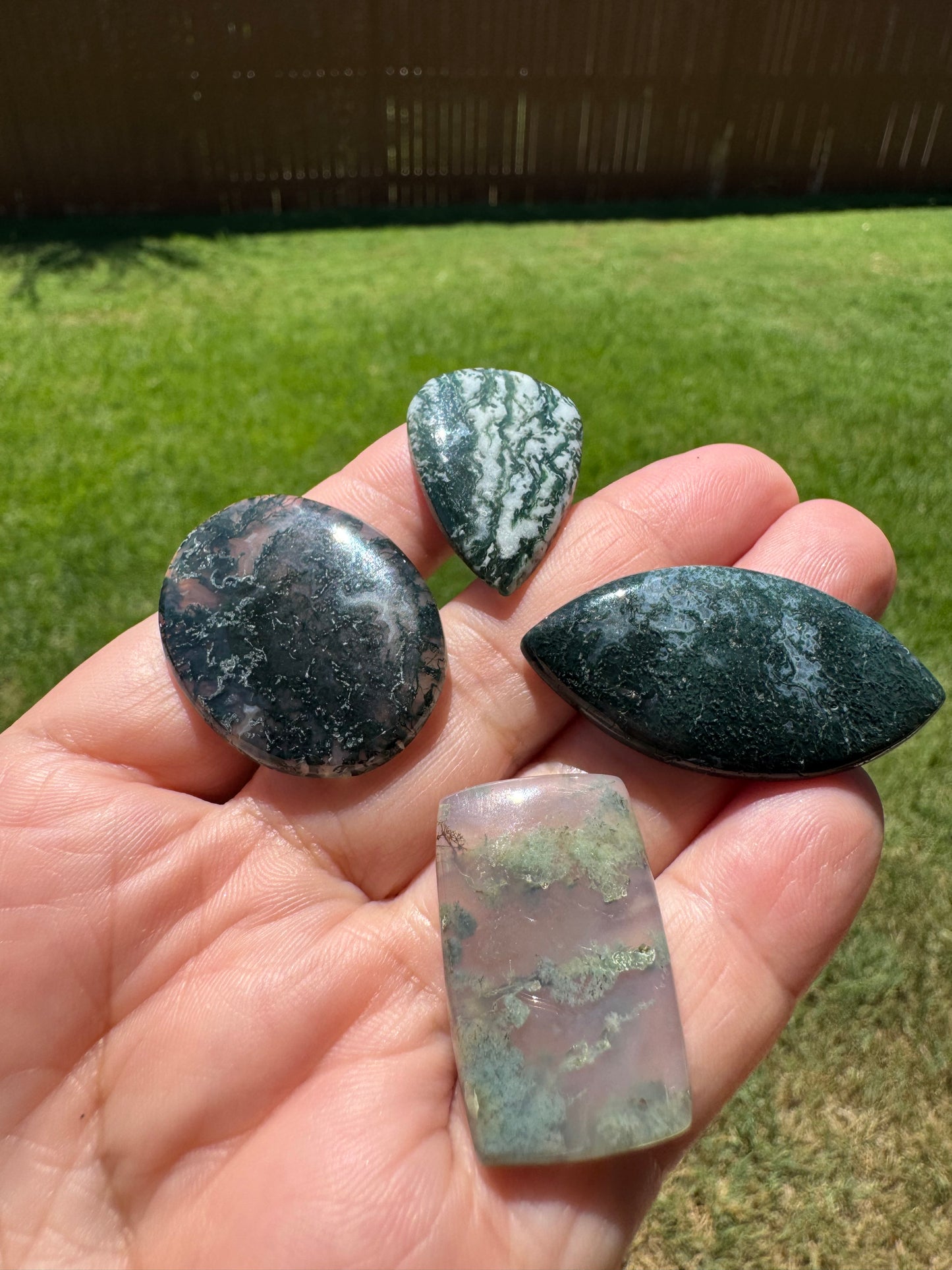 Natural Moss Agate Cabochon