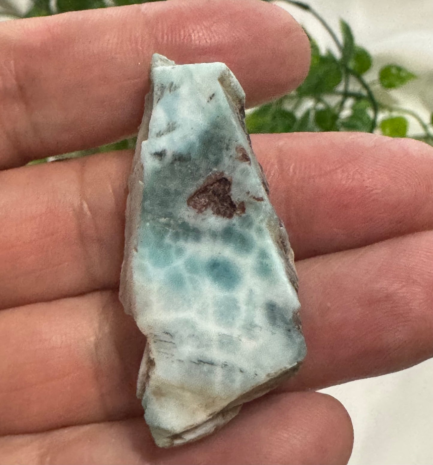 Rough Larimar Stone, Natural Raw Crystal, Dominican Larimar, Crystal Specimen, Collector Stone