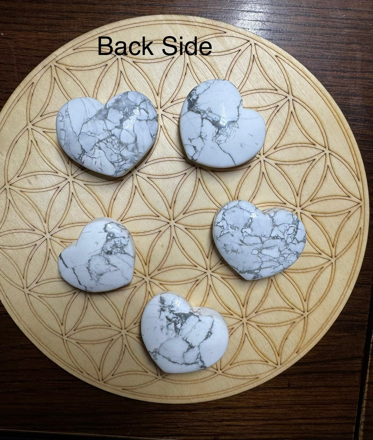 Howlite Heart Carving