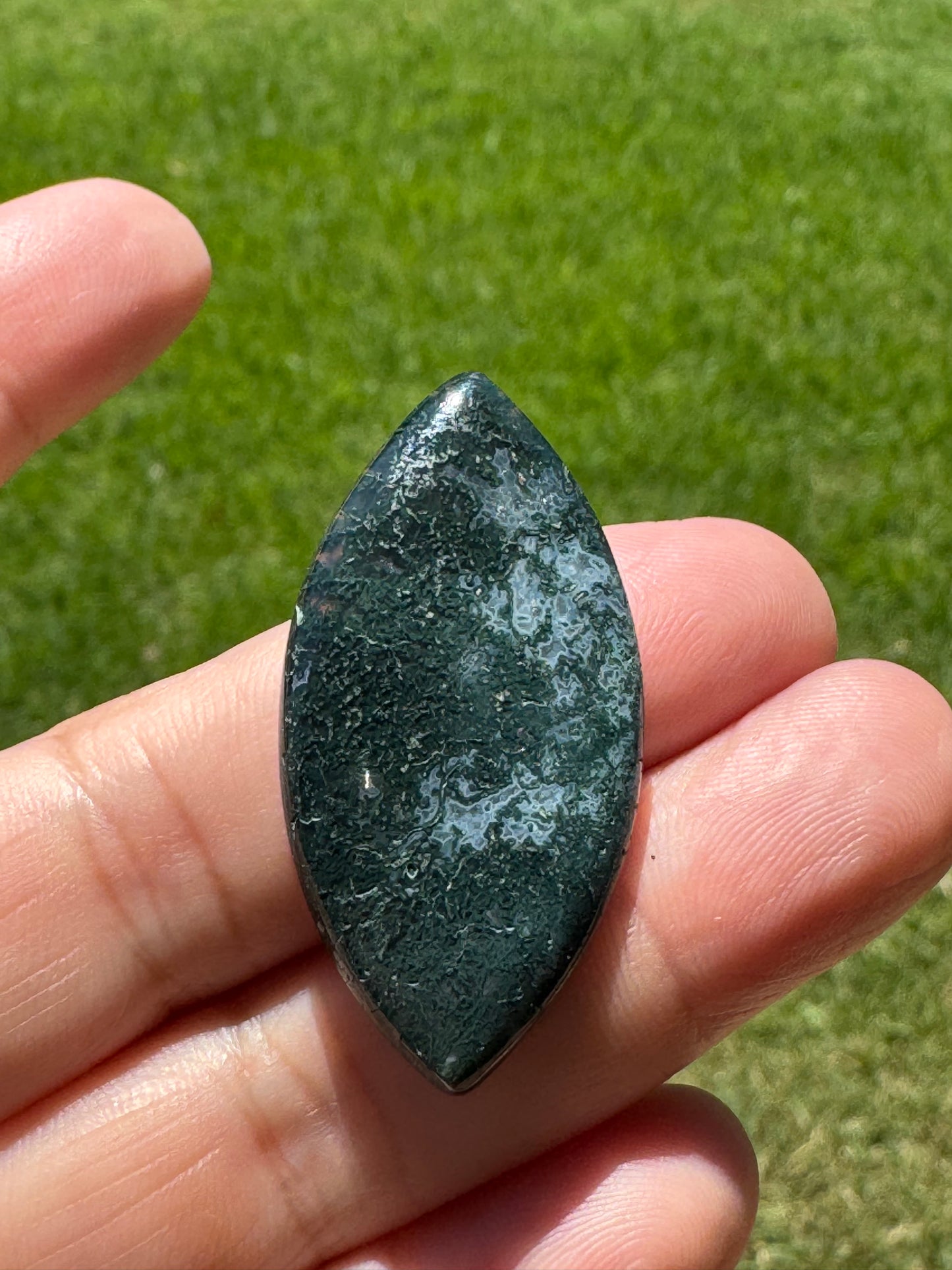 Natural Moss Agate Cabochon