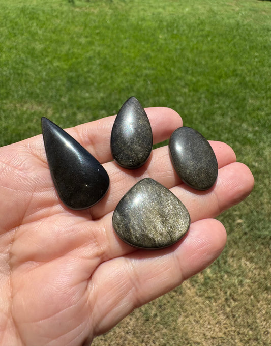 Natural Golden Obsidian Cabochon