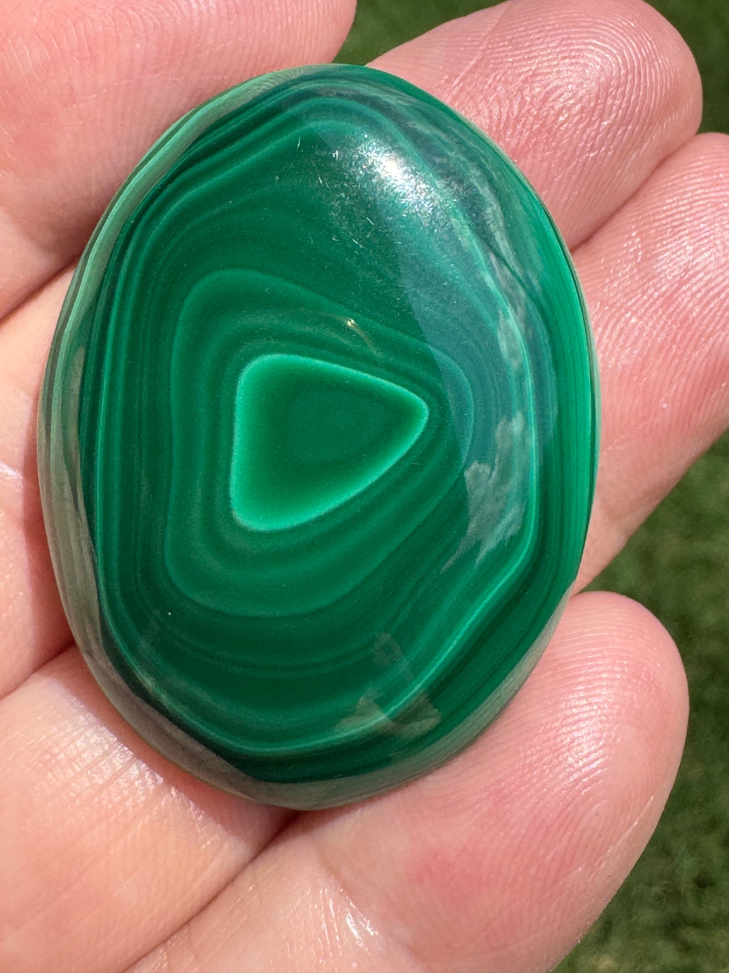 AAA Malachite Cabochon: 39mm Oval Gemstone