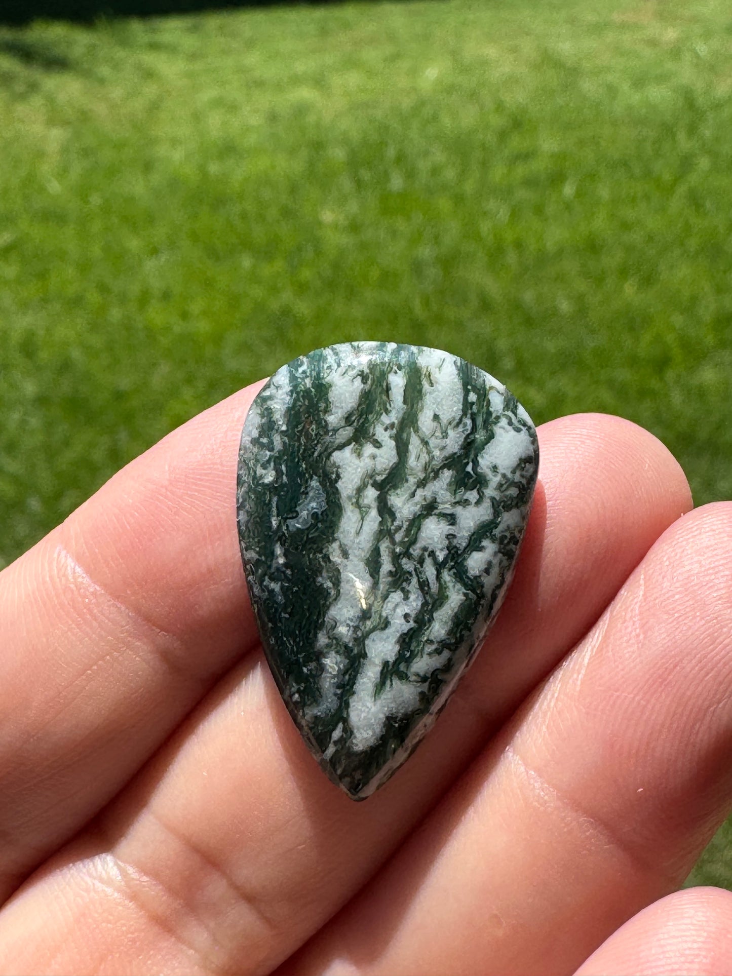 Natural Moss Agate Cabochon