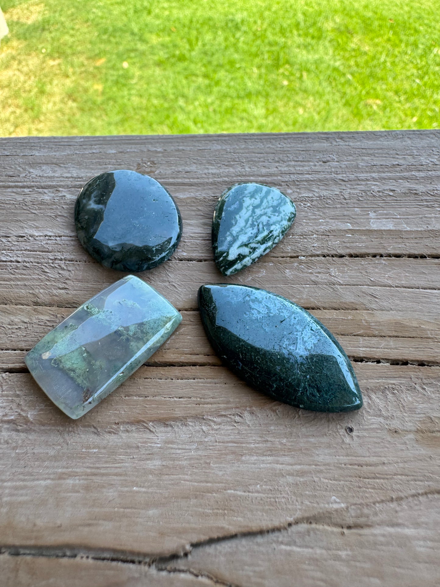 Natural Moss Agate Cabochon