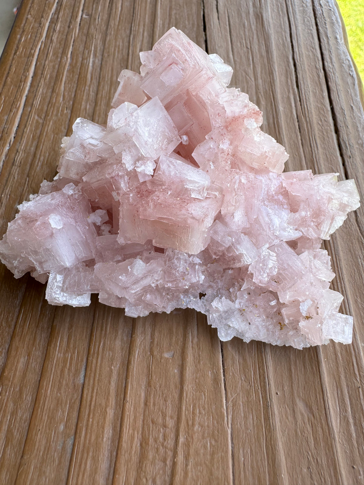 Pink Halite Crystal Specimen