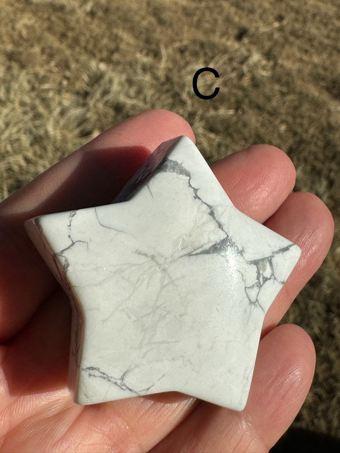 Howlite Star Carving