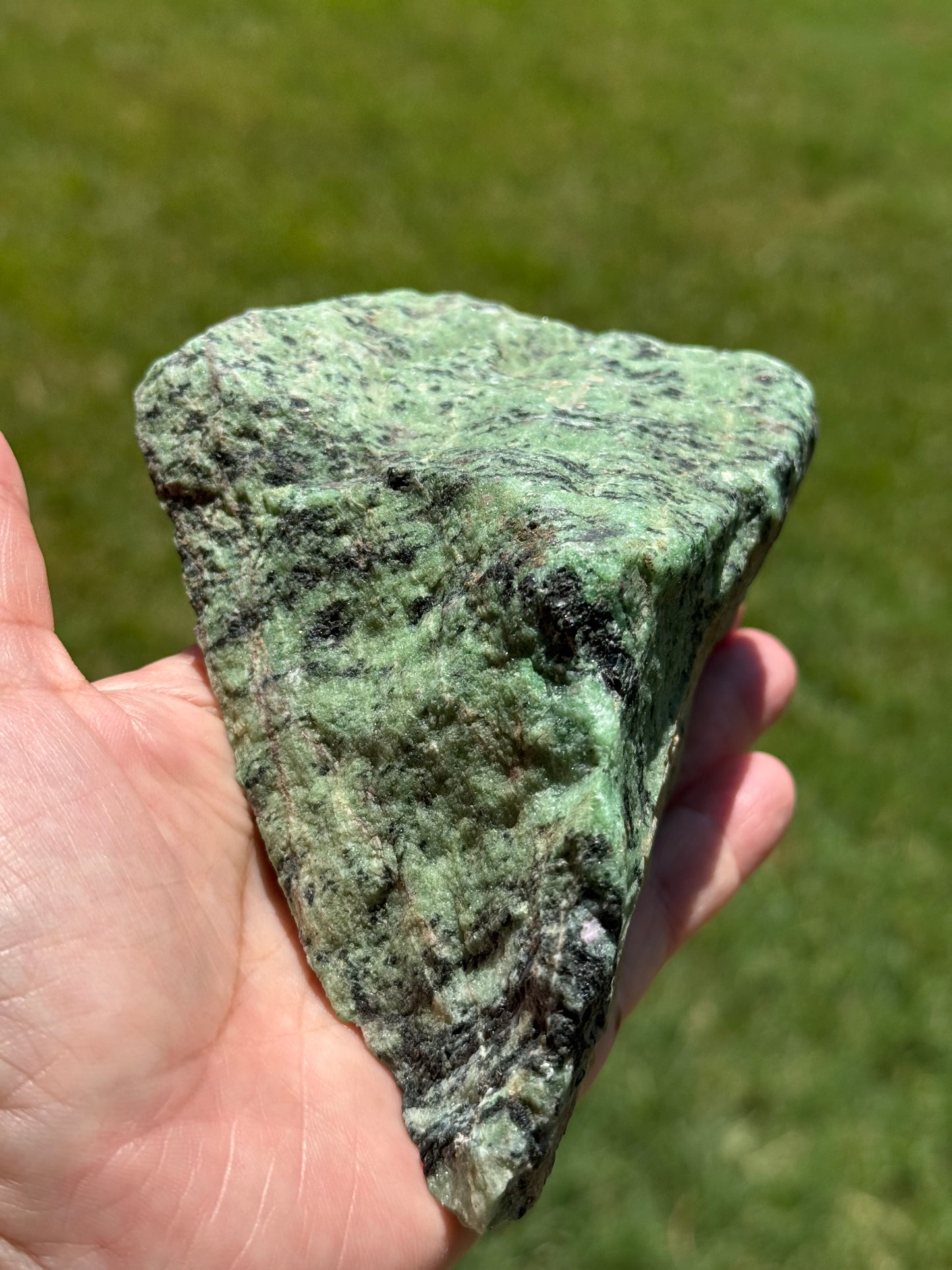 Raw Green Zoisite Stone 1.7 lb.