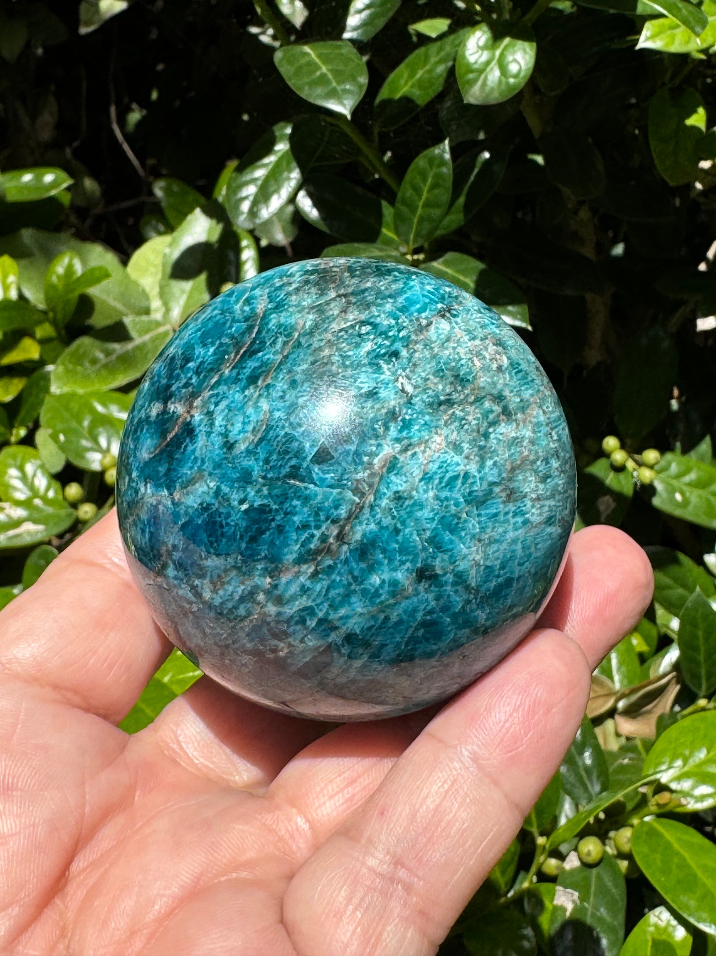 Blue Apatite Sphere 59mm