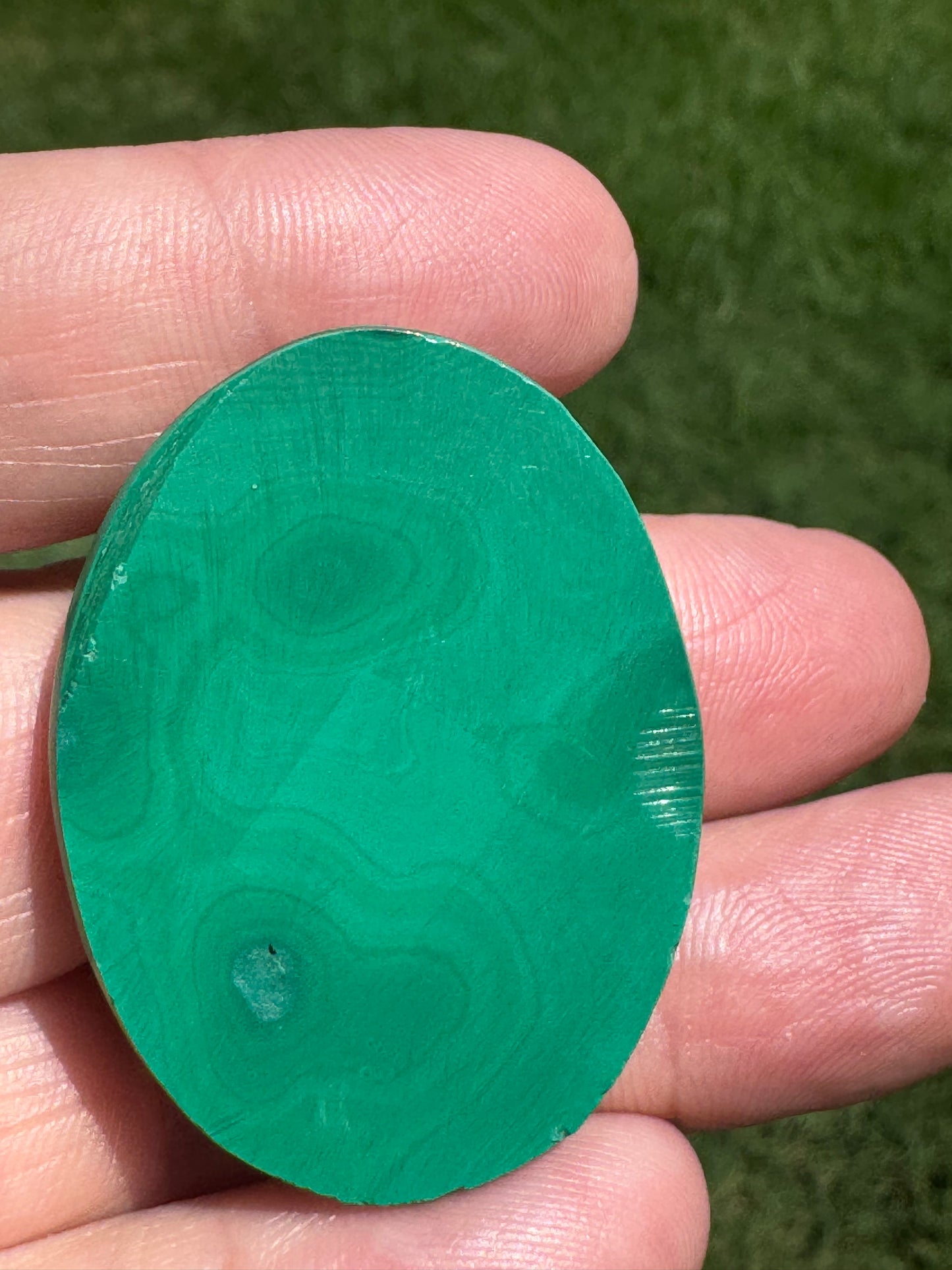 AAA Malachite Cabochon: 39mm Oval Gemstone