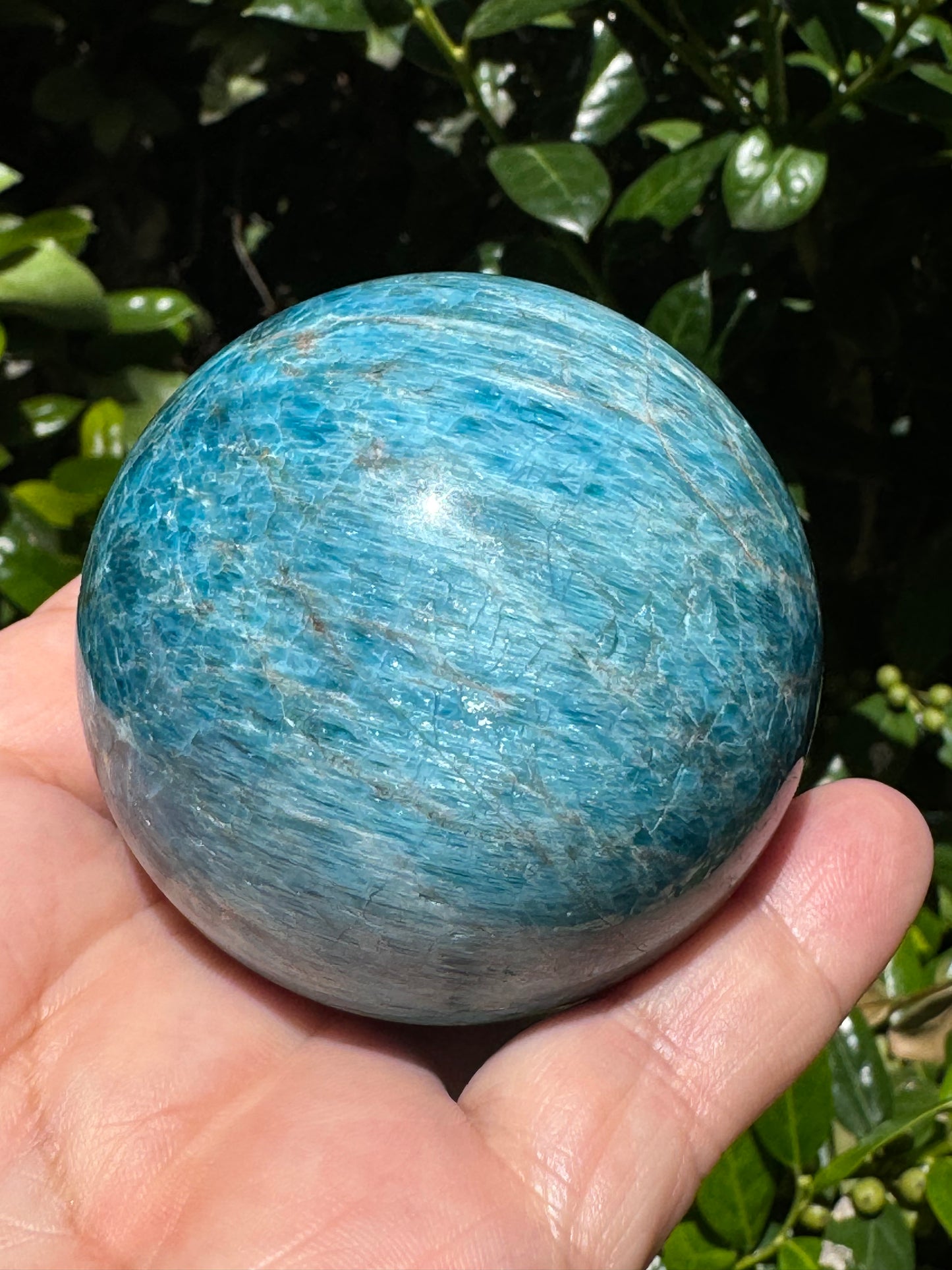 Blue Apatite Sphere 59mm