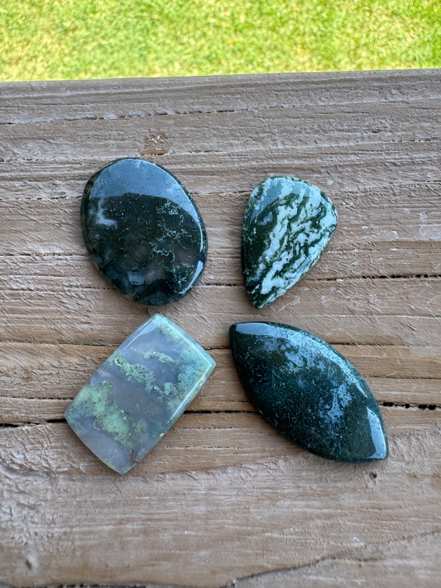 Natural Moss Agate Cabochon