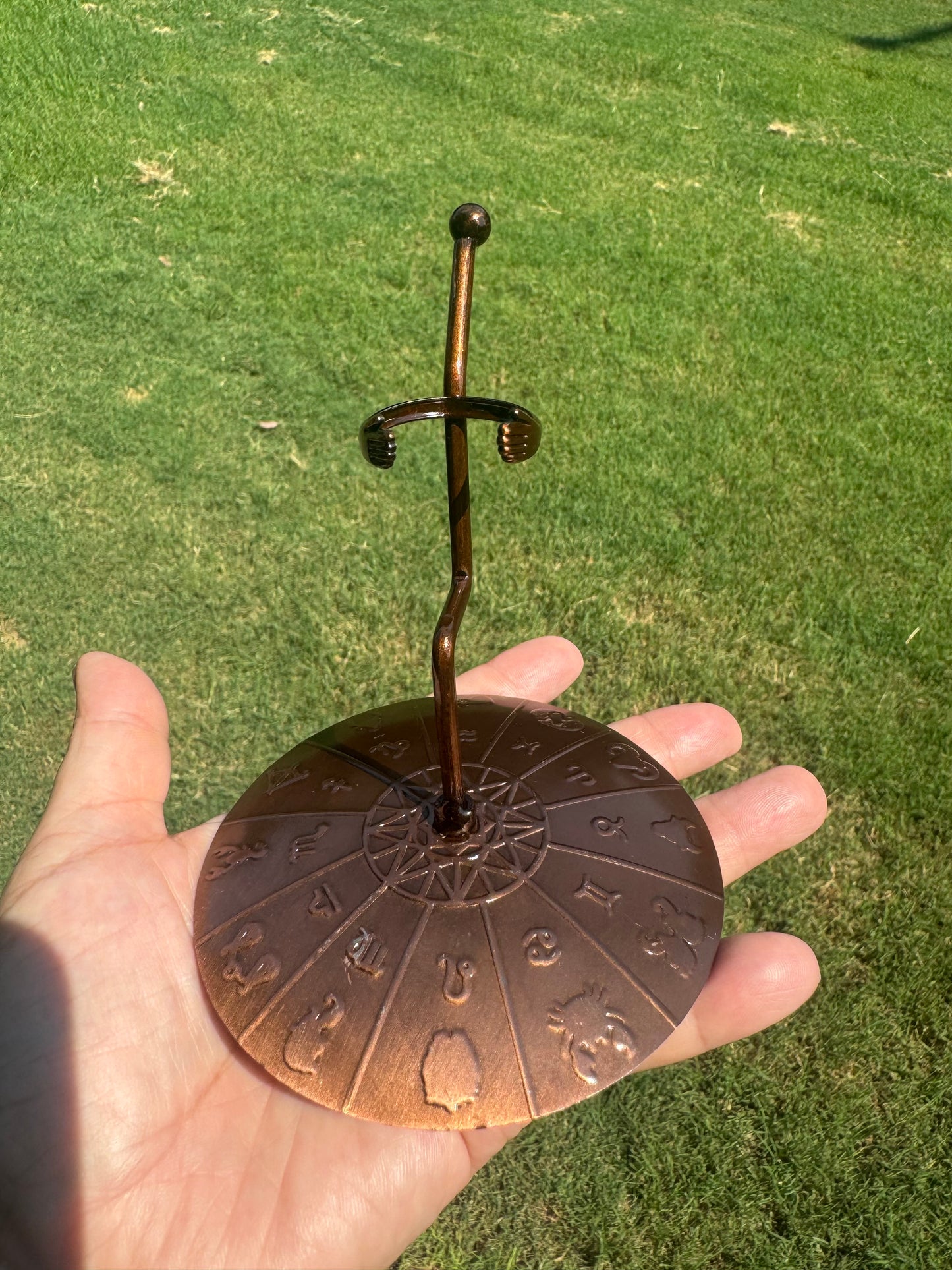 Bronze Zodiac Wand Holder