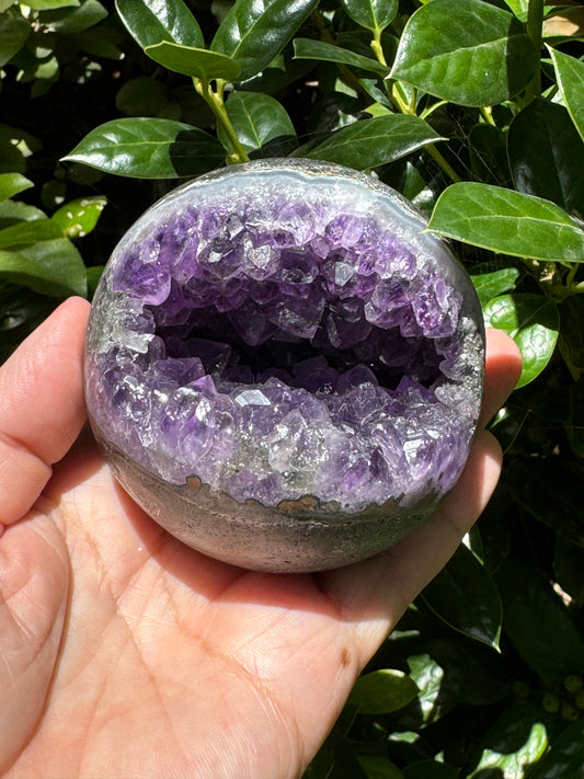 Druzy Amethyst Geode Sphere 77mm