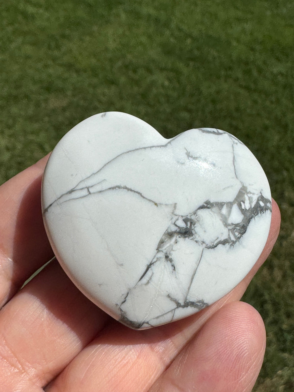 Howlite Heart Carving