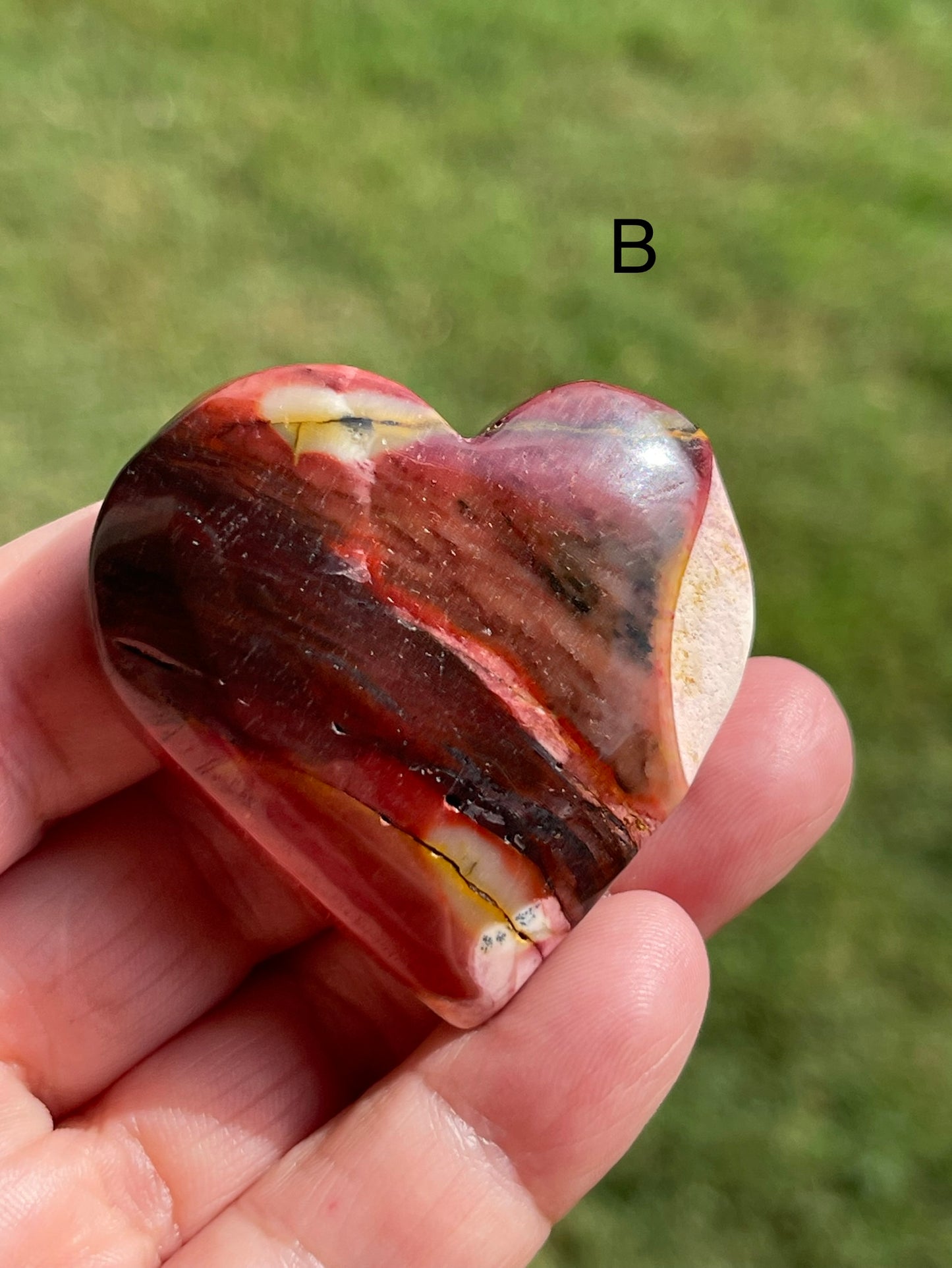 Mookaite Heart Carving