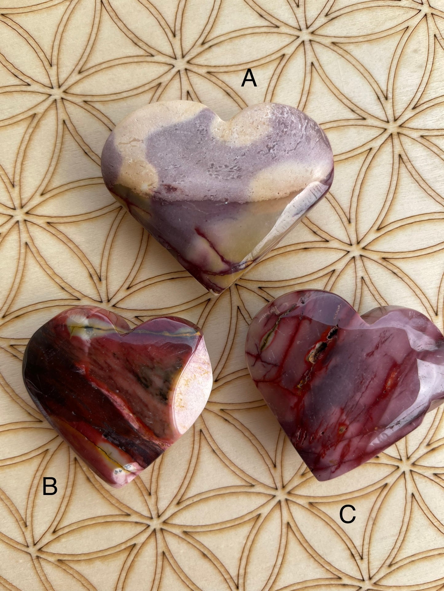 Mookaite Heart Carving