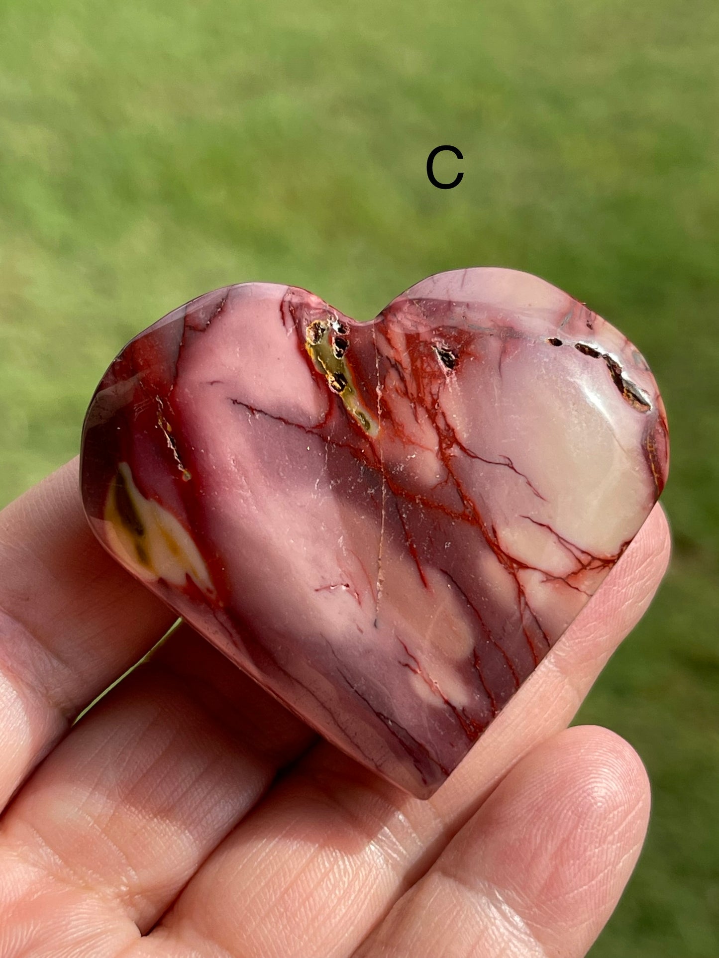 Mookaite Heart Carving