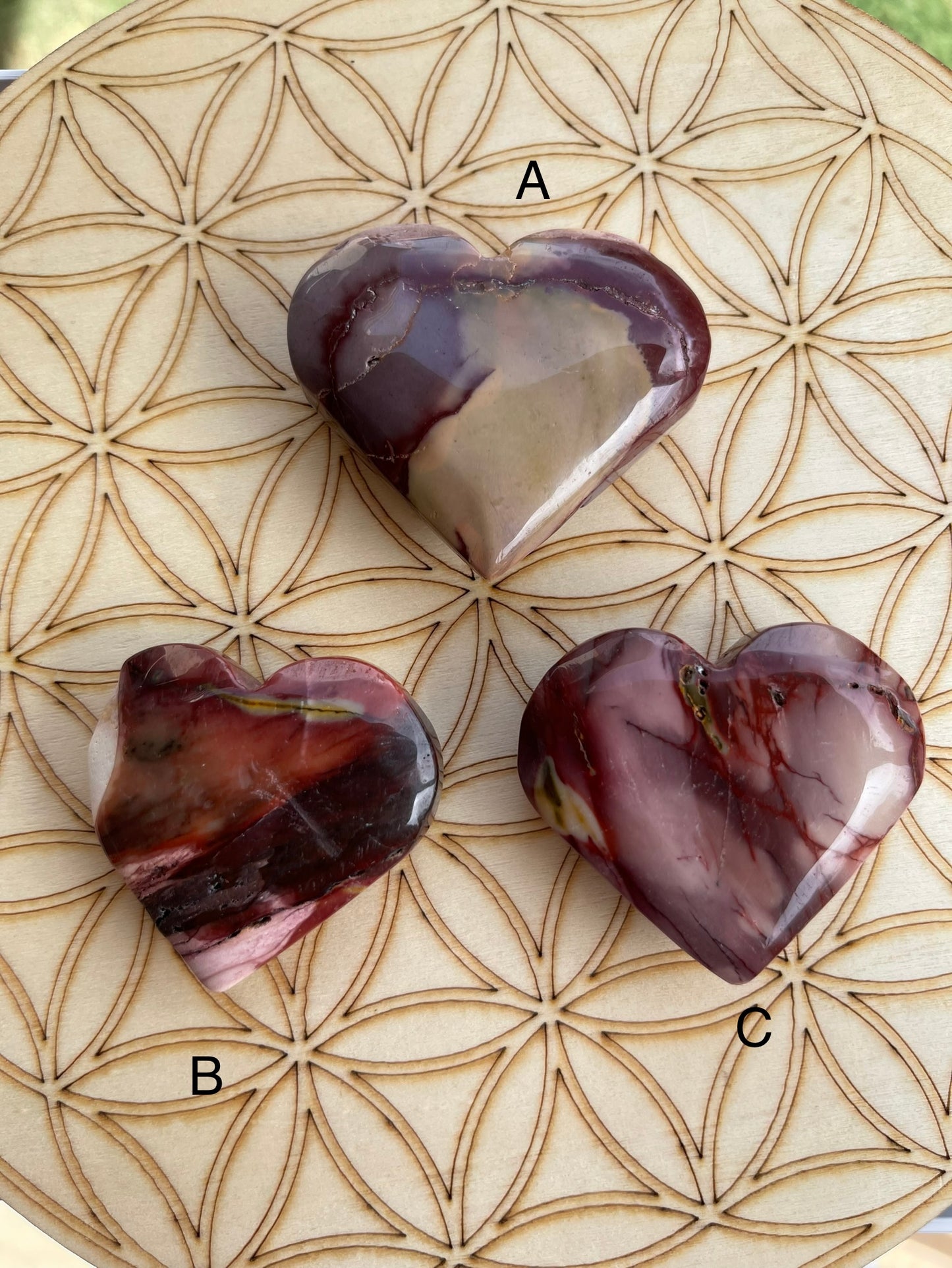 Mookaite Heart Carving