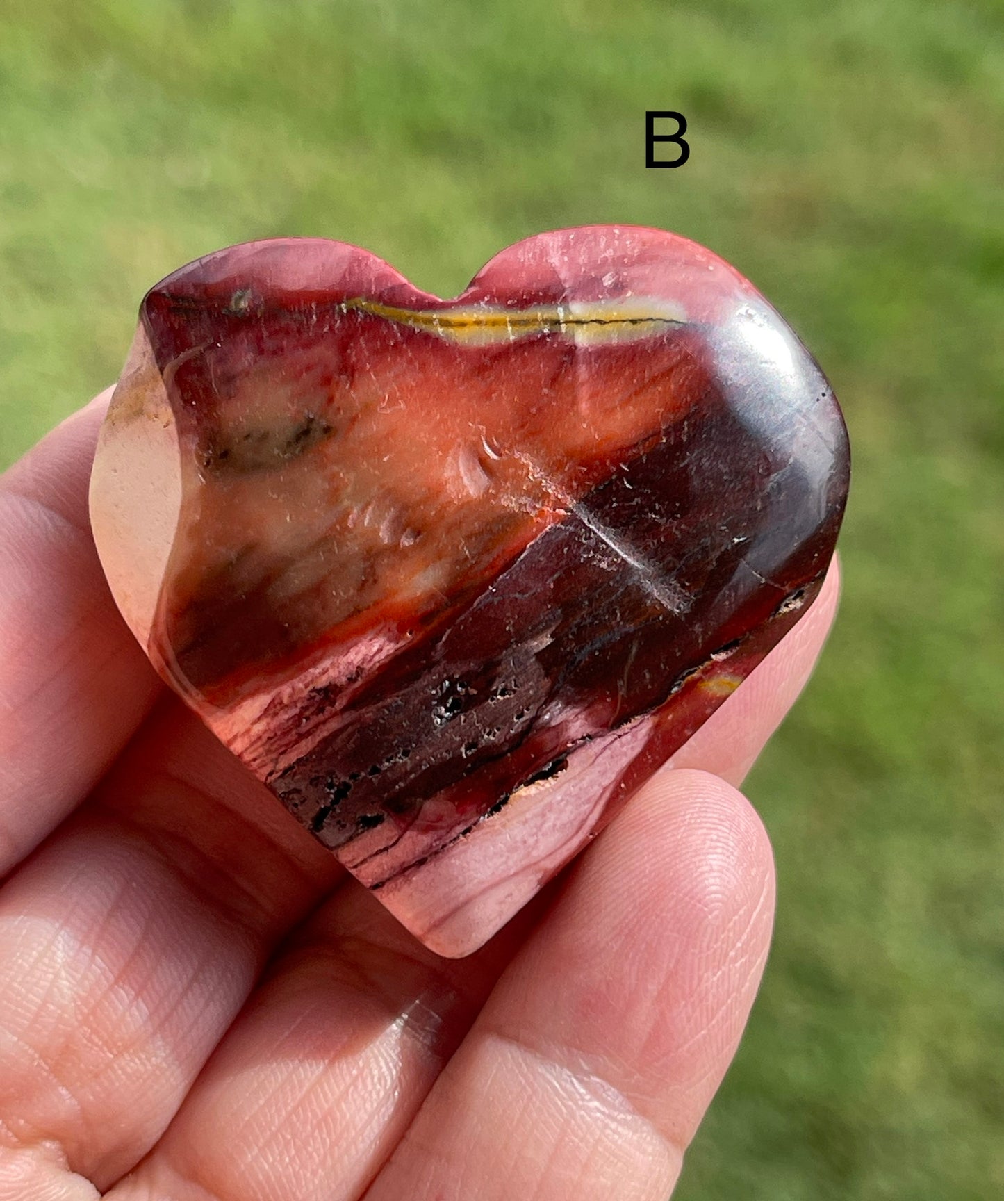 Mookaite Heart Carving